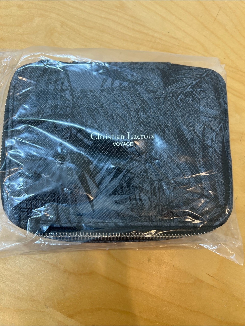 Christian Lacroix Black Voyage Zip Toiletry Pouch